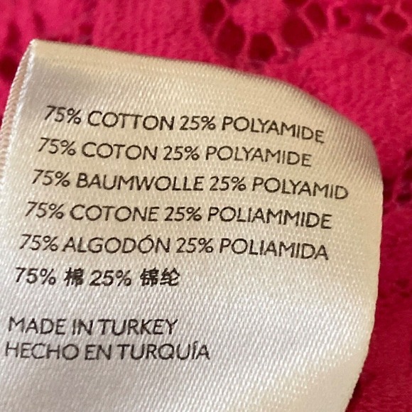 Maeve by Anthropologie Shirt Womens Size 6 Pink Rose Lace Button Down‎ - Picture 9 of 11